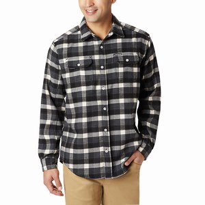 Columbia Deschutes River™ Heavyweight Flannel Skjorta Herr Svarta/Vita (HSDGB5871)